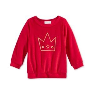 First Impressions Baby Girls' Velour Crown Top, Size 6-9 Months